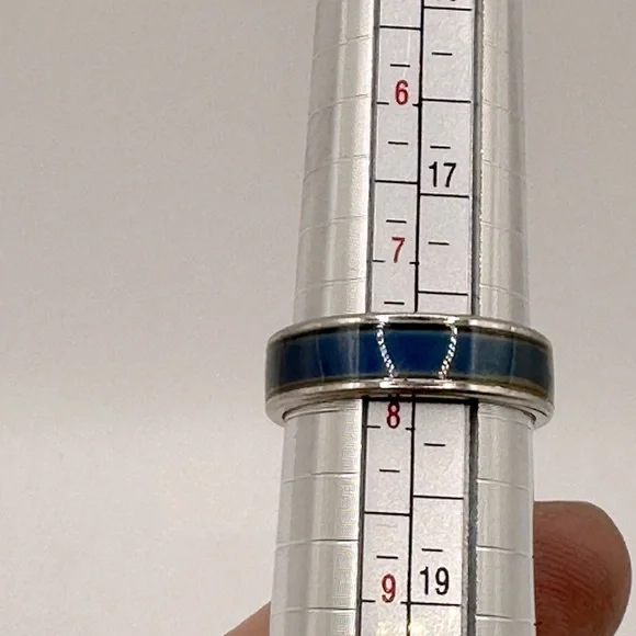 Sterling silver mood ring - size 7.75 - Picture 4 of 4